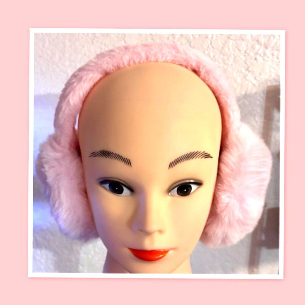 Pink Winter Earmuffs ~ Warm Plush Earmuffs ~ Foldable And Storable ~ OSFM